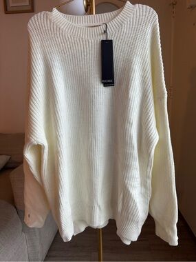 REALTAKAI NWT White Oversized Knit Sweater XL Limited Edition